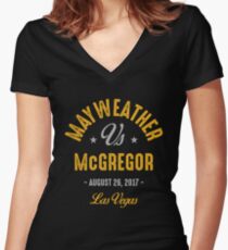 Mayweather vs McGregor Boxing shirt Women's Fitted V-Neck T-Shirt