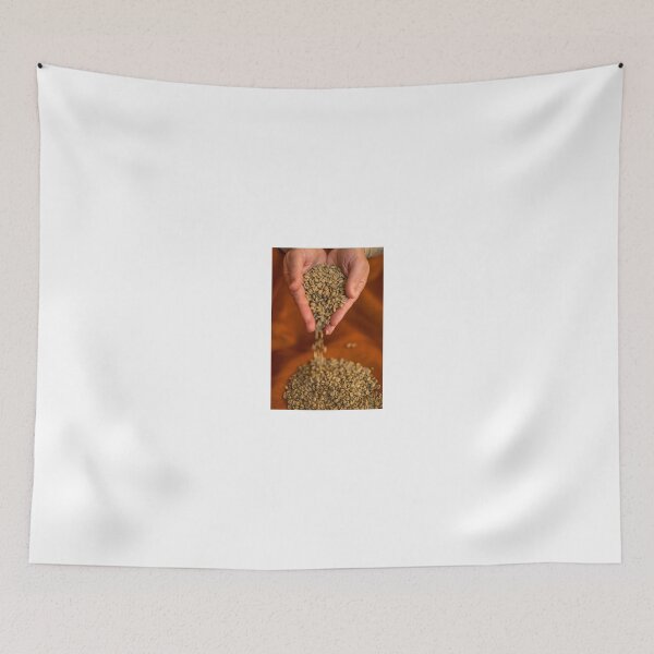 Item preview, Raw Coffee beans pouring out of hands designed and sold by DavidMay.