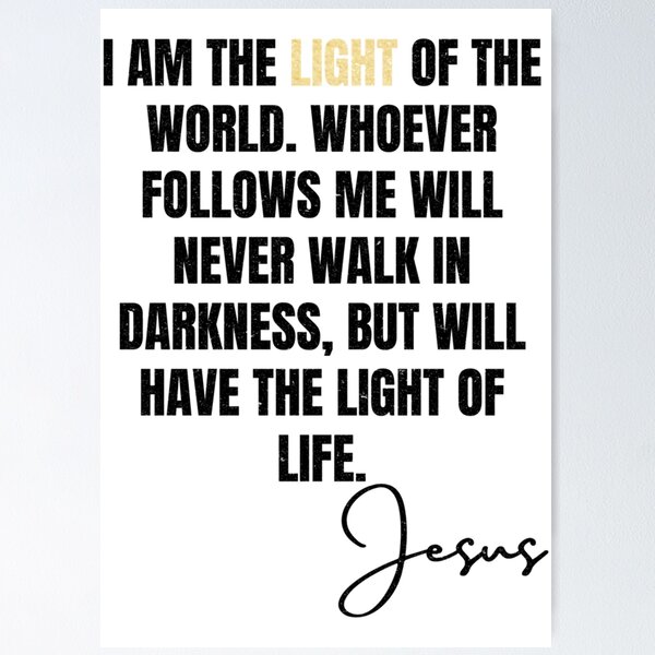 Item preview, The light of the world (distressed design) - BlackGold Lettering designed and sold by HoldyTaylor.