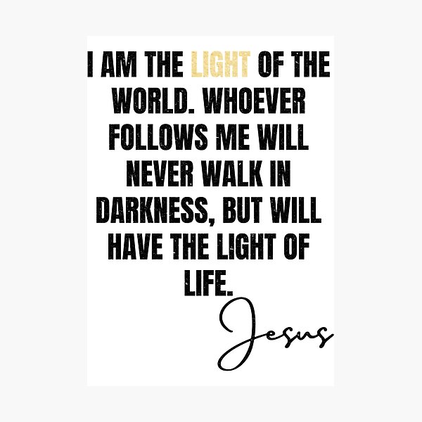 Item preview, The light of the world (distressed design) - BlackGold Lettering designed and sold by HoldyTaylor.