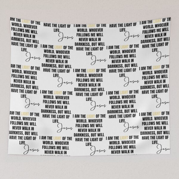 Item preview, The light of the world (distressed design) - BlackGold Lettering designed and sold by HoldyTaylor.