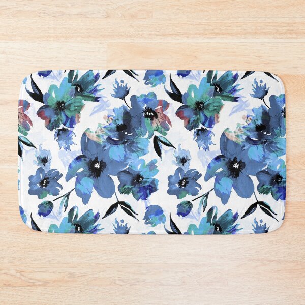 Item preview, Blue flowers in watercolor designed and sold by OtterFactory.