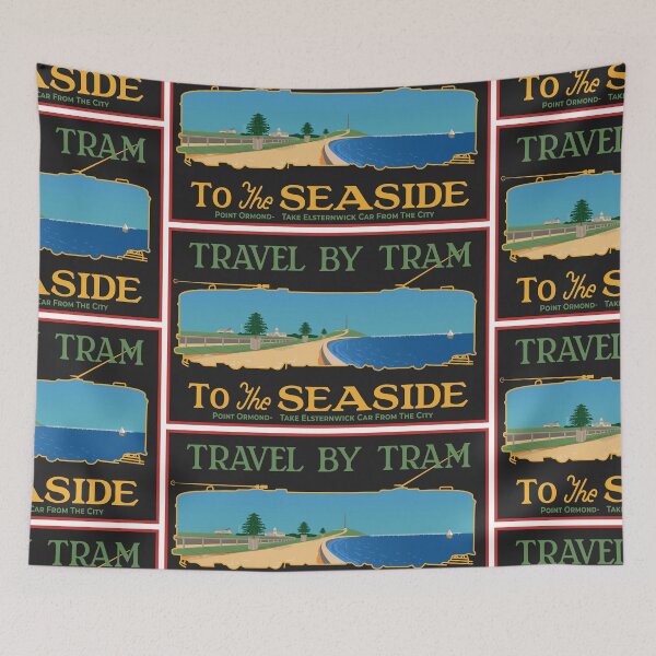 Item preview, Travel by Tram to the Seaside designed and sold by Green-over-red.