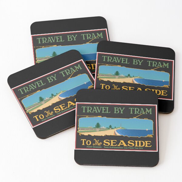 Item preview, Travel by Tram to the Seaside designed and sold by Green-over-red.