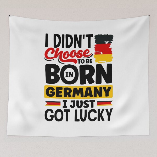 Item preview, German Germany German Flag I Just Got Lucky Funny designed and sold by ShopTheStyle.