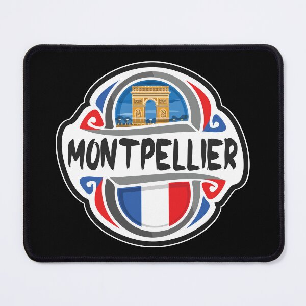 Item preview, Montpellier France Flag Badge Travel Souvenir Stamp designed and sold by TeeHome.