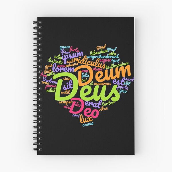 Item preview, Latin Deus Christian Wordcloud Pink Black designed and sold by GabiBlaze.