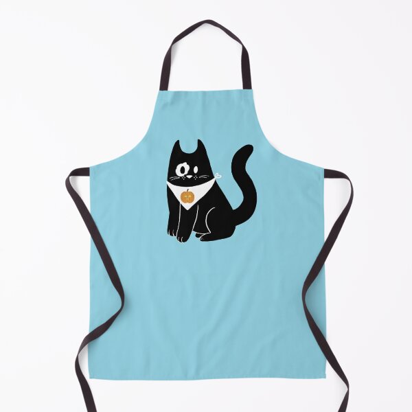 Item preview, Black cat with pumpkin bandana designed and sold by babysnaily.