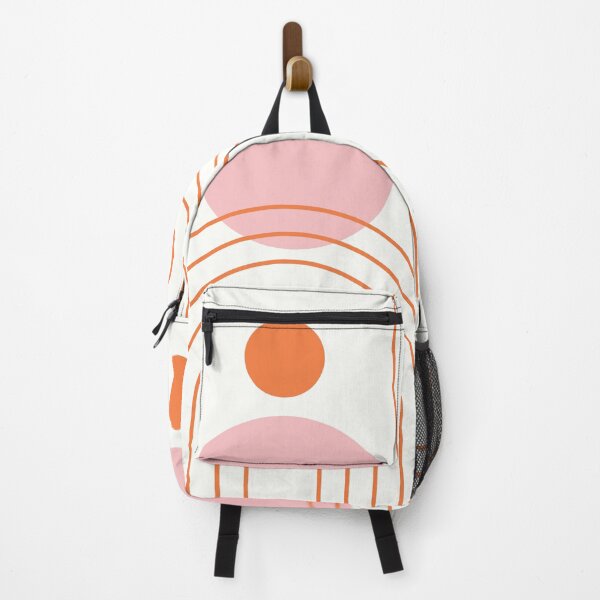 Item preview, Mid Century Modern Geometric 217 in Pink Orange designed and sold by nineFlorals.