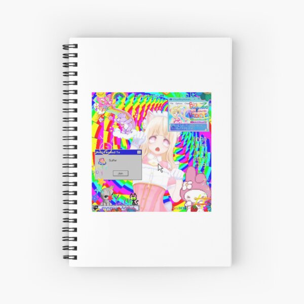 Weirdcore Spiral Notebooks for Sale