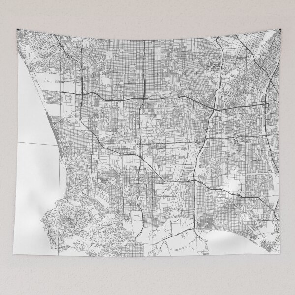 Item preview, Los Angeles Map designed and sold by Karol Majewski.