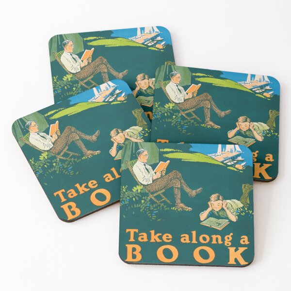 Item preview, TAKE ALONG A BOOK Reading 1910 Vintage America Federal Art Project designed and sold by retroposters.