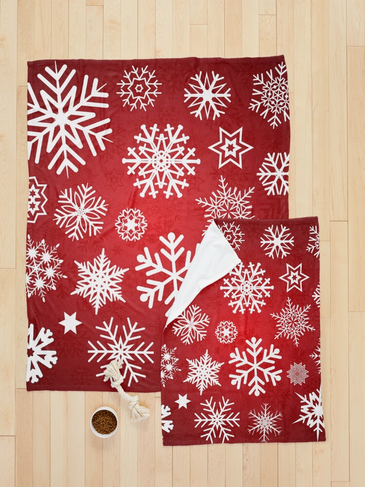 Alternate view of Christmas Snowflakes Pet Blanket