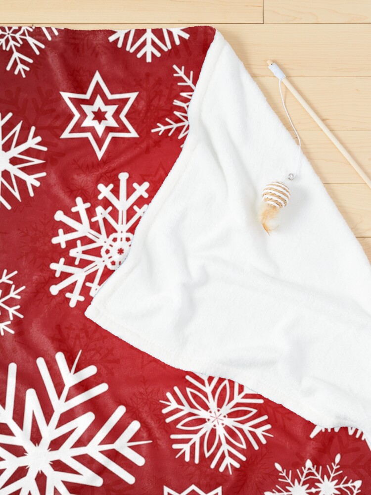 Alternate view of Christmas Snowflakes Pet Blanket