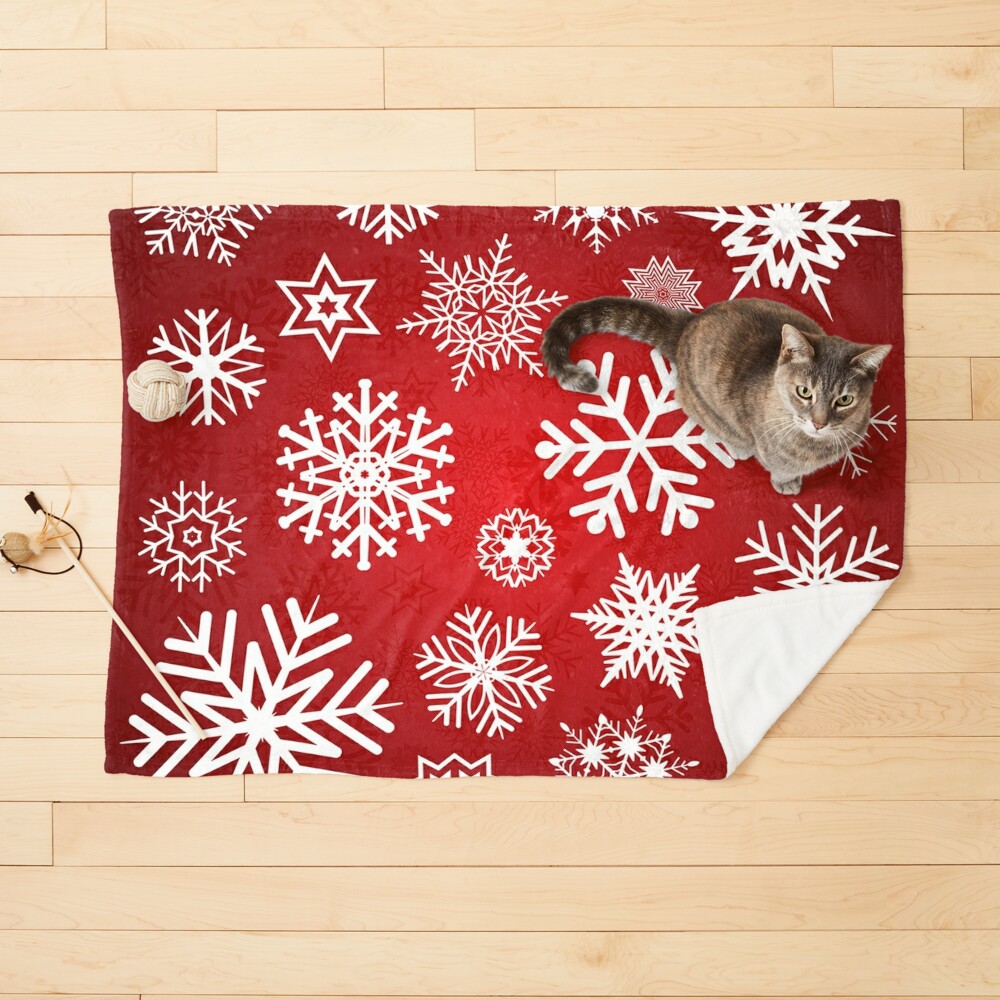 Christmas Snowflakes Pet Blanket
