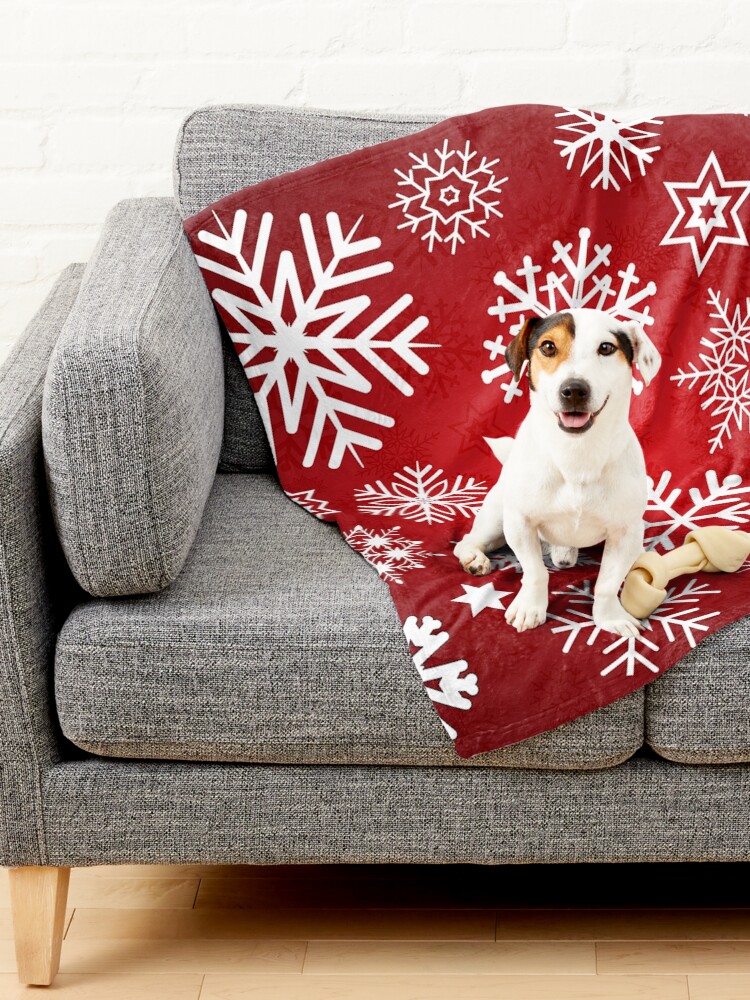 Alternate view of Christmas Snowflakes Pet Blanket