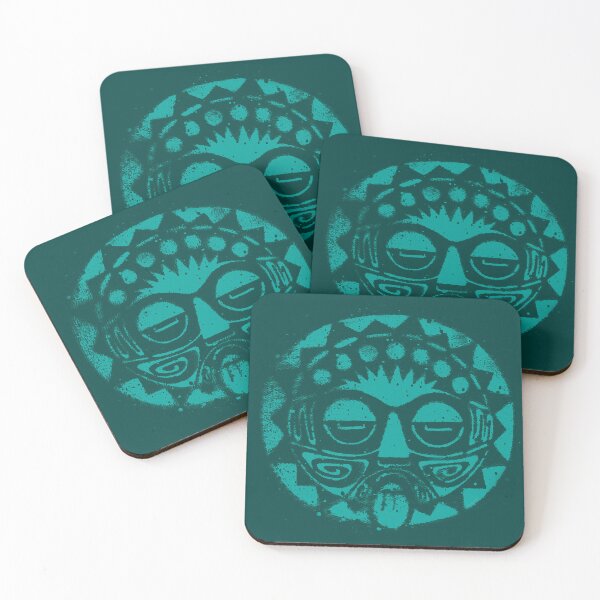 Item preview, Tribal tiki style decor in Teal Green designed and sold by Anomalypark.