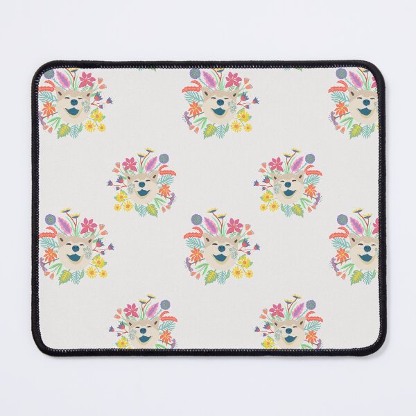Item preview, Guirnalda de flores de mandala de perro feliz designed and sold by Flyingwall.