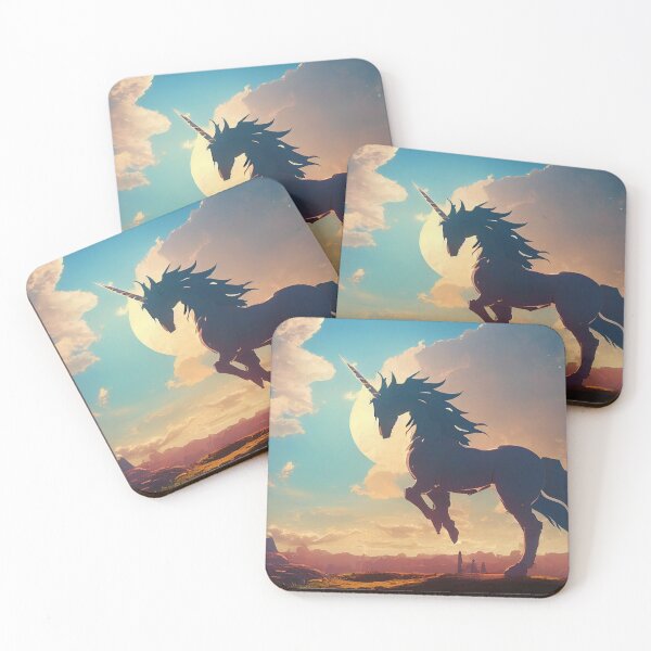 Item preview, Unicorn Silhouette Landscape designed and sold by FantasyAI.