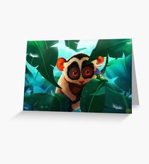 Tarjeta de felicitación loris