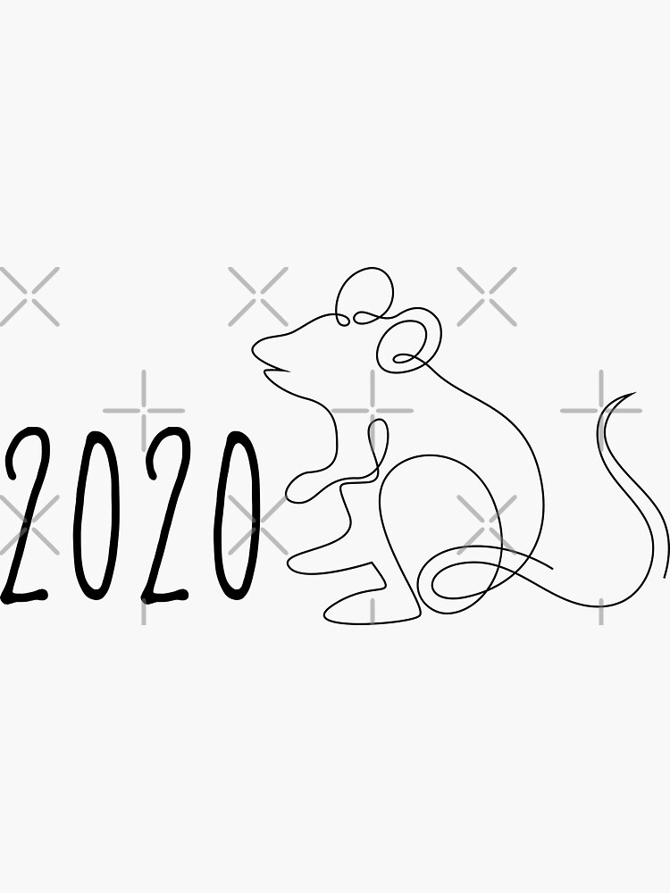 year-of-the-rat-2020-sticker-for-sale-by-themerchpeddler-redbubble