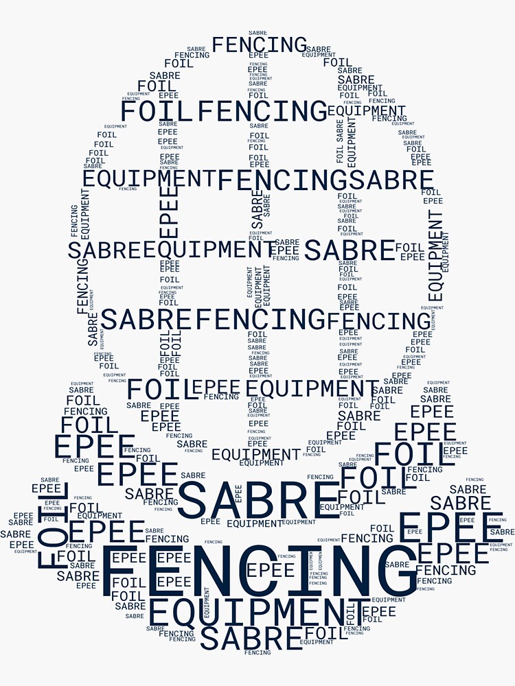 "Fencing Word Art" Sticker for Sale by iforstyle Redbubble