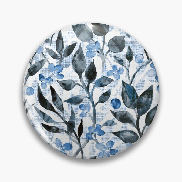 Item preview, Leaves and Blooms in Charcoal and Blueberry designed and sold by micklyn.