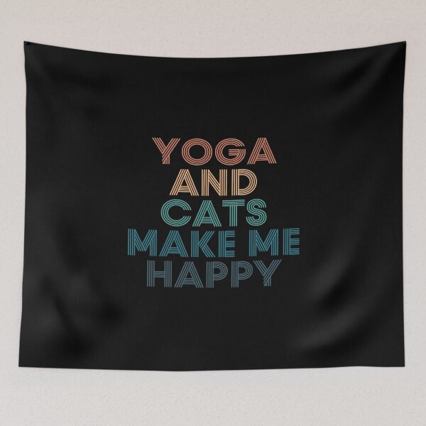 Item preview, Yoga And Cats Make Me Happy- Gift for Yoga & Cats Fans designed and sold by kindxinn.