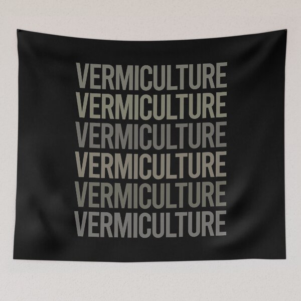 Item preview, Gray Text Art Vermiculture Worm Farming Farmer Vermicompost Vermicomposting designed and sold by TarynBrown3126.