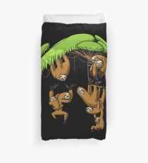 Sloth Family Funny Pocket Cute Forest Animals Duvet Cover