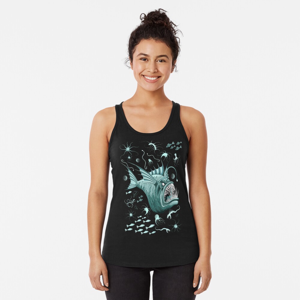 Vista previa del artículo con la obra «Camiseta con espalda nadadora», diseñado y vendido por BluedarkArt.