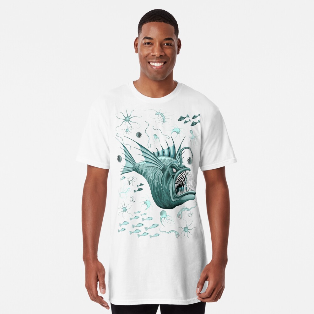 Vista previa del artículo con la obra «Camiseta larga», diseñado y vendido por BluedarkArt.