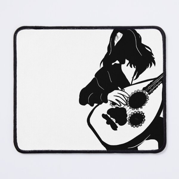 Item preview, girl playing music. Oud. Arbic music, black and white designed and sold by venuszh.