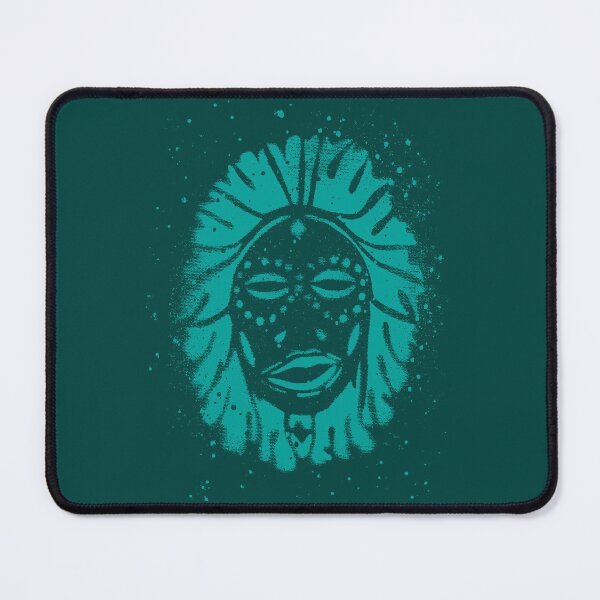 Item preview, Witchdoctor face in Teal Green designed and sold by Anomalypark.