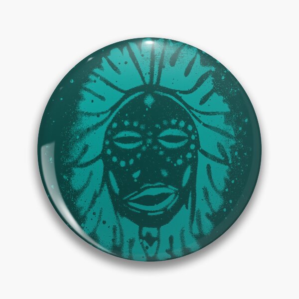 Item preview, Witchdoctor face in Teal Green designed and sold by Anomalypark.