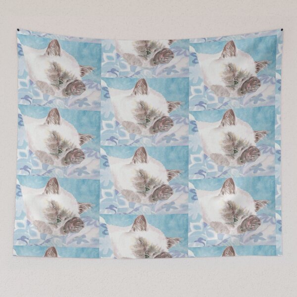 Item preview, Sleepy Sealpoint Siamese Cat designed and sold by Skosty75.