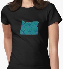 PDX Airport Carpet Portland OR Women's Fitted T-Shirt