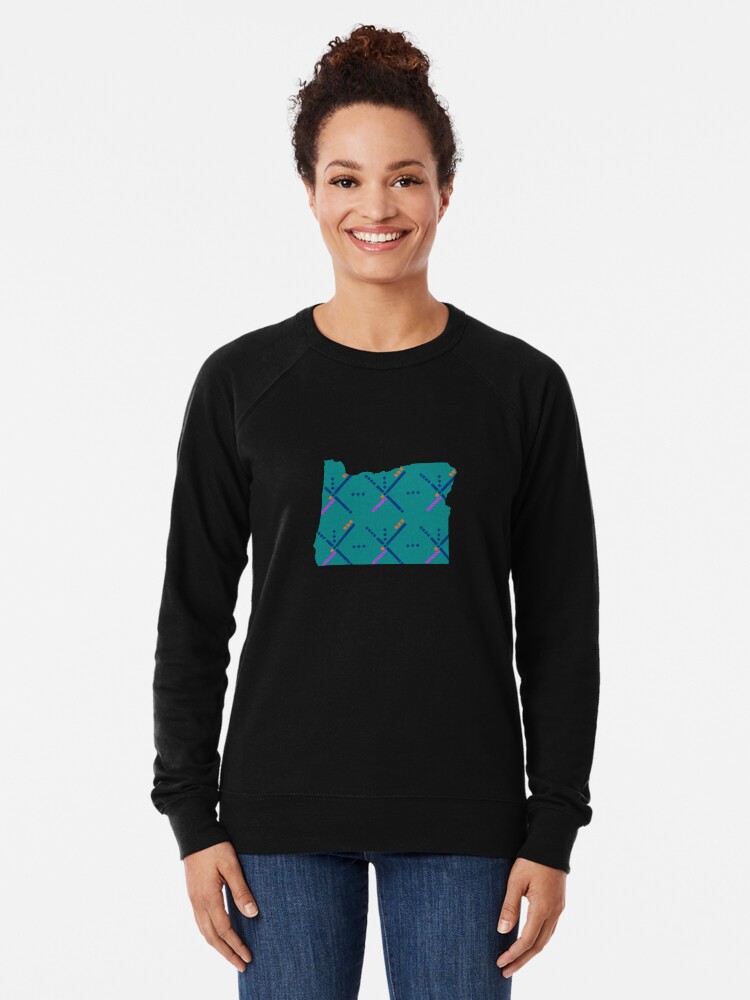 Pdx Airport Carpet Portland Or Lightweight Sweatshirt By Beerhamster Redbubble