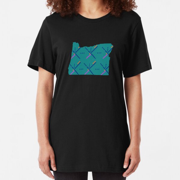 PDX Airport Carpet Portland OR Slim Fit T-Shirt