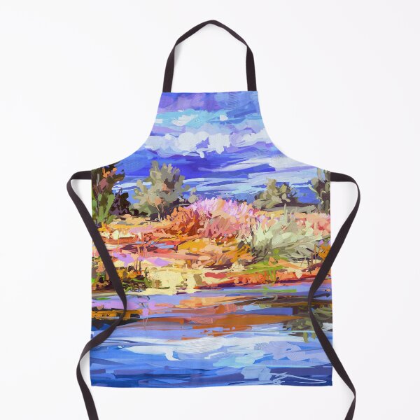 Item preview, Autumn sunny day digital oil painting, colorful landscape designed and sold by Mikko Tyllinen.