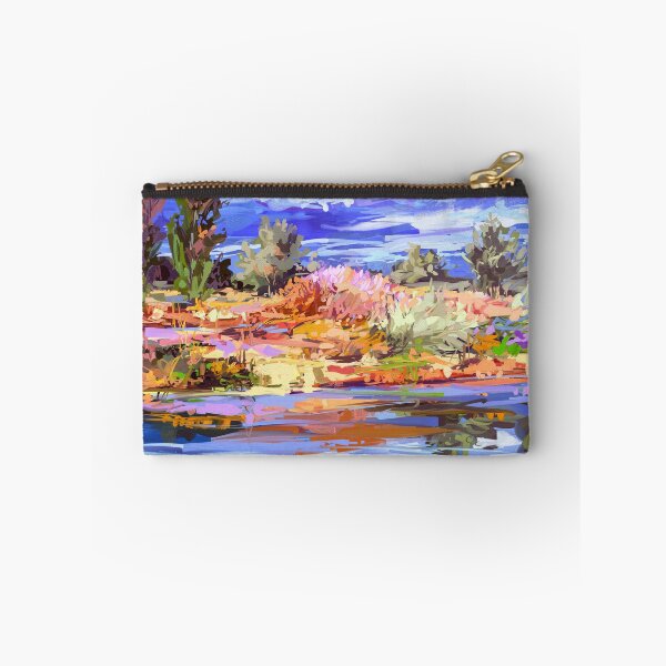 Item preview, Autumn sunny day digital oil painting, colorful landscape designed and sold by Mikko Tyllinen.