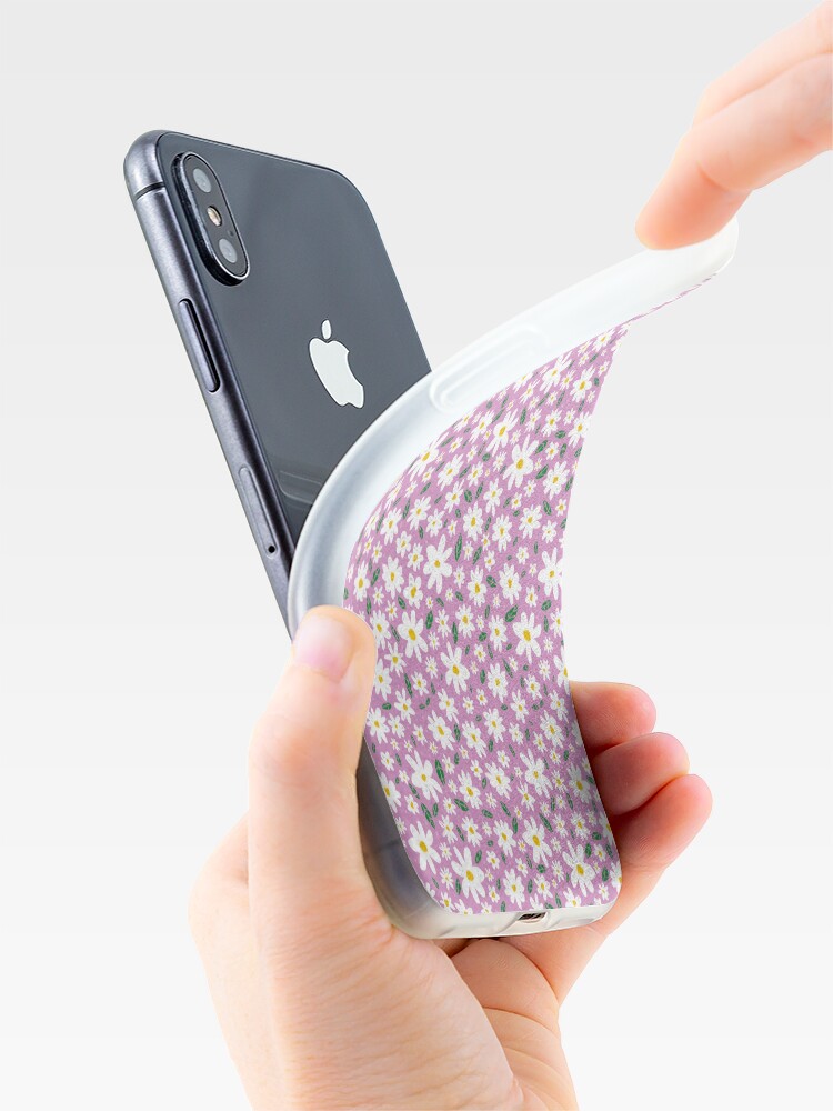 Aperçu 4 sur 5. Coque iPhone avec l'œuvre Daisy Pattern créée et vendue par Mister-Lapin.