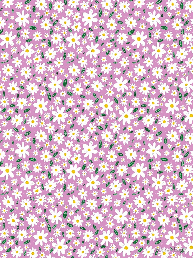 Aperçu 5 sur 5. T-shirt graphique avec l'œuvre Daisy Pattern créée et vendue par Mister-Lapin.