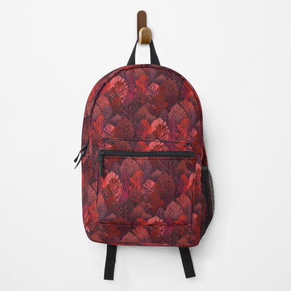 Item preview, Autumn forest with leaf print seamless pattern red purple designed and sold by Milamara.