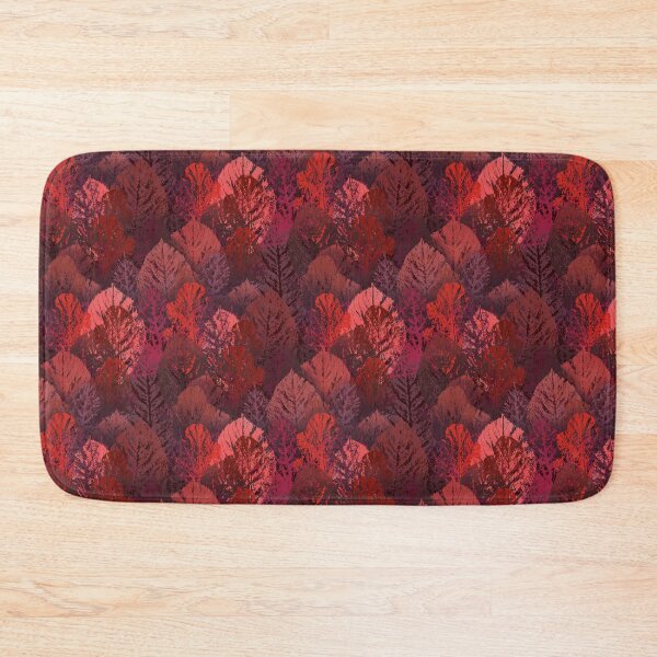 Item preview, Autumn forest with leaf print seamless pattern red purple designed and sold by Milamara.