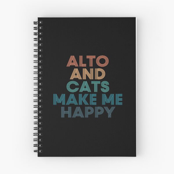 Aperçu de l'œuvre Alto et les chats me rendent heureux - Cadeau pour les fans d'Alto et de chats créée et vendue par kindxinn.