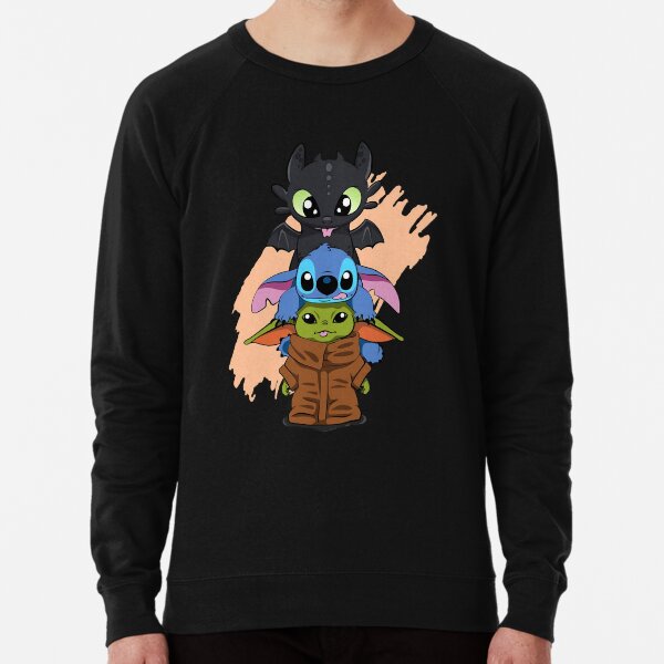 stitch riding toothless hoodie
