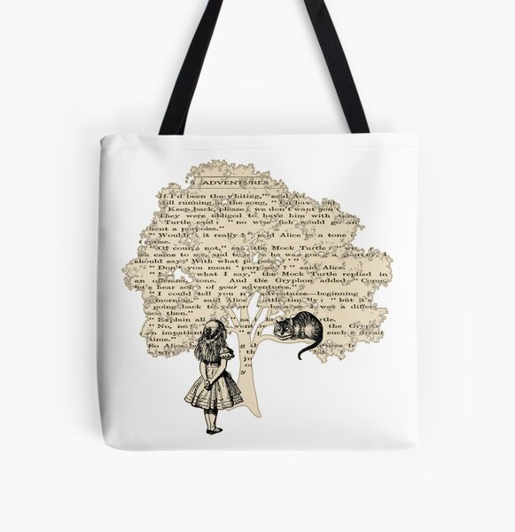 Alice in Wonderland Literary Tote Bag
