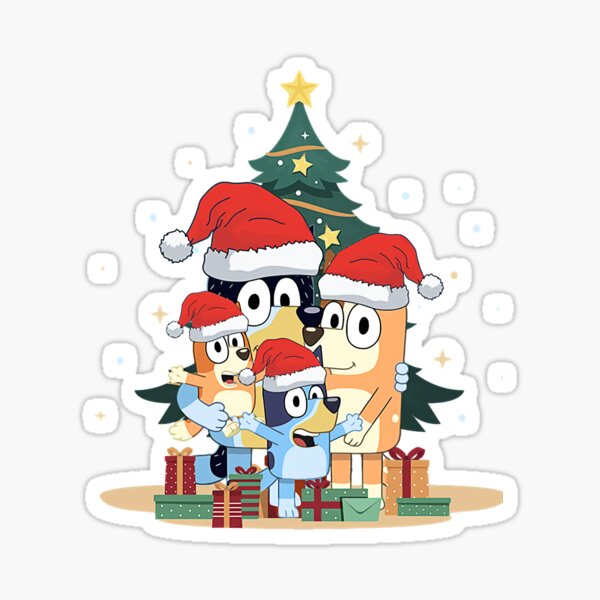 "Blueys Family Merry Christmas" Sticker For Sale By Canadianline ...