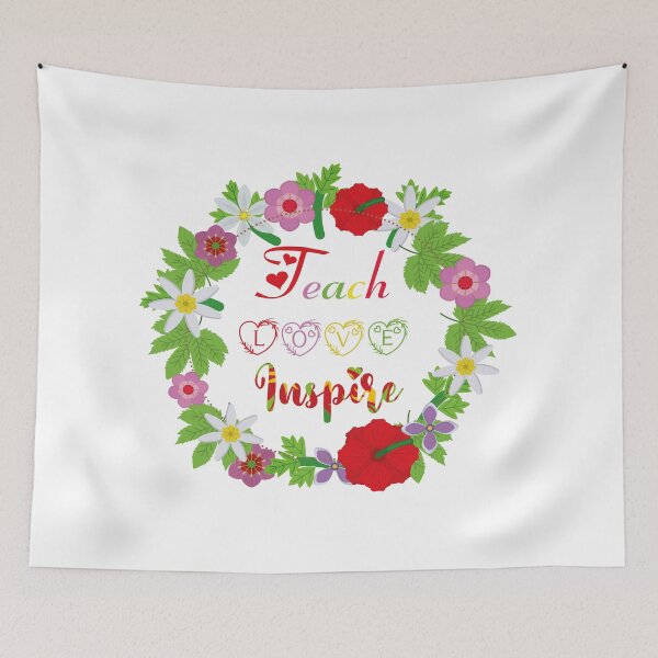 Item preview, teach love inspire: flowers circle designed and sold by Yassineznaguy.